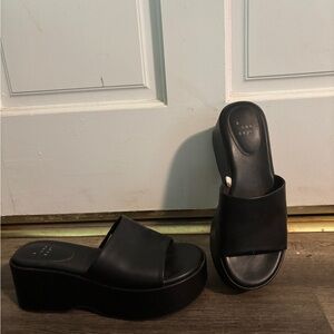A New Day Black Platform Sandal Shoes